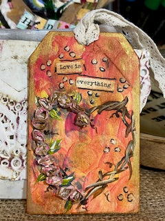 Vintage Style Wooden Tag - Love is Everything
